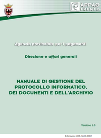 Manuale di gestione del protocollo informatico, dei documenti e dell'archivio
