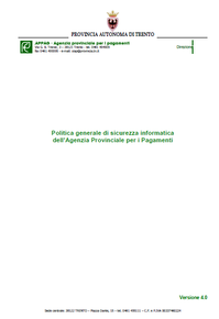 Politica generale di sicurezza informatica dell'Agenzia Provinciale per i Pagamenti