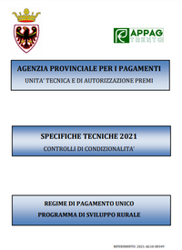 Specifiche Tecniche 2021 - Controlli Condizionalità